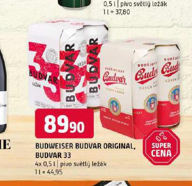 PIVO BUDWEISER BUDVAR