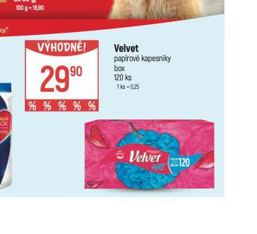 VELVET PAPROV KAPESNKY