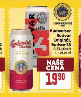 PIVO BUDWEISER BUDVAR ORIGINAL