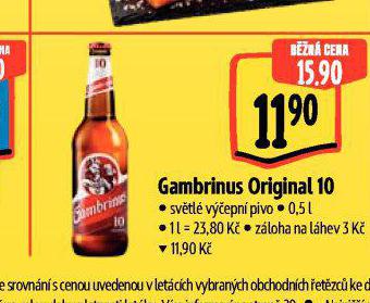 PIVO GAMBRINUS ORIGINL 10