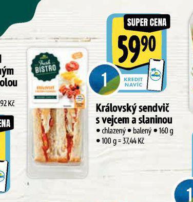 KRLOVSK SENDVI S VEJCEM A SLANINOU