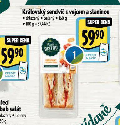 KRLOVSK SENDVI S VEJCEM A SLANINOU
