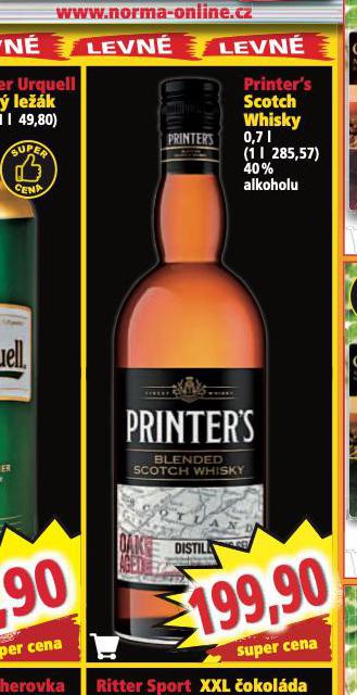 PRINTER'S SCOTCH WHISKY