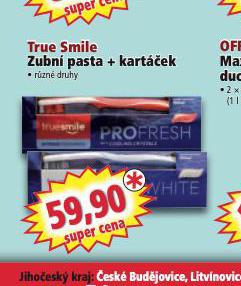 TRUE SMILE ZUBN PASTA + KARTEK