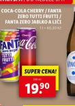COCA COLA CHERRY / FANTA ZERO TUTTI FRUTTI / FANTA ZERO JABLKO A LIČI