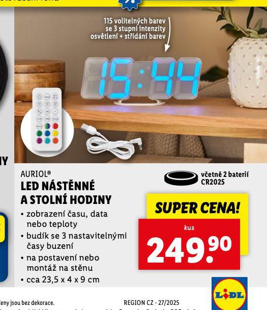 LED NSTNN A STOLN HODINY