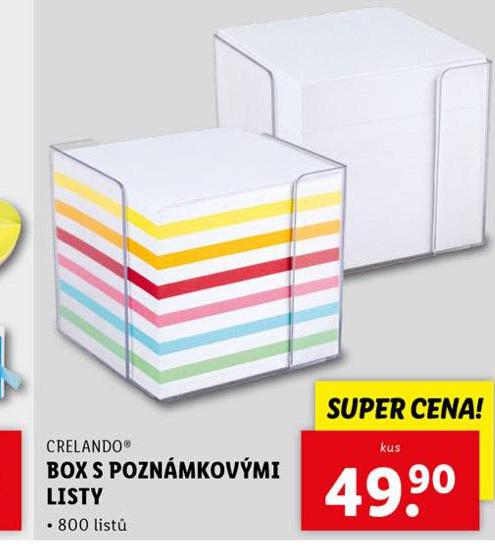 BOX S POZNMKOVMI LISTY