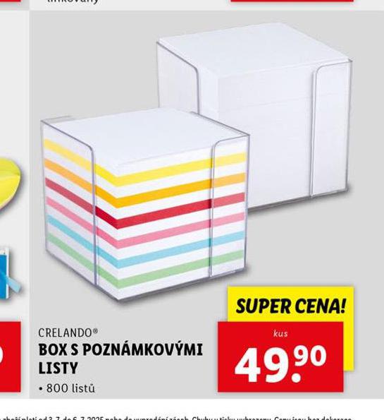 BOX S POZNMKOVMI LISTY