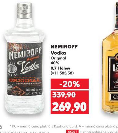 NEMIROFF VODKA