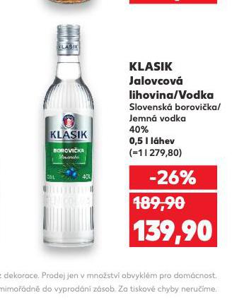 KLASIK JALOVCOV LIHOVINA / VODKA