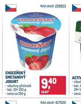 CHOCESK SMETANOV JOGURT
