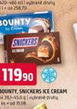 BOUNTY, SNICKERS ICE CREAM