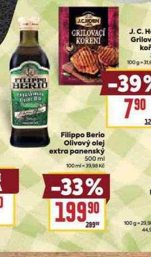FILLIPO BERIO OLIVOV OLEJ EXTRA PANENSK