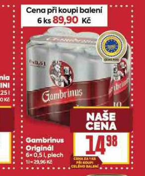 PIVO GAMBRINUS ORIGINL