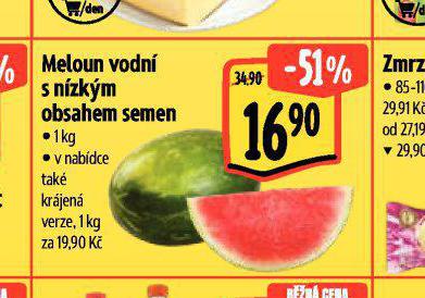 MELOUN VODN SE SN͎ENM OBSAHEM SEMEN