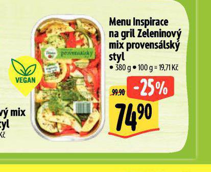 MENU INSPIRACE NA GRIL ZELENINOV MIX PROVENSLSK STYL