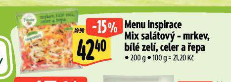 MENU INSPIRACE MIX SALTOV - MRKEV, BL ZEL, CELER A EPA