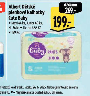 ALBERT DTSK PLENKOV KALHOTKY CUTE BABY