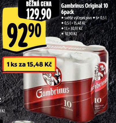 PIVO GAMBRINUS ORIGINL 10