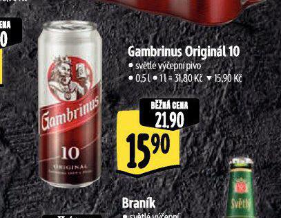PIVO GAMBRINUS ORIGINL 10