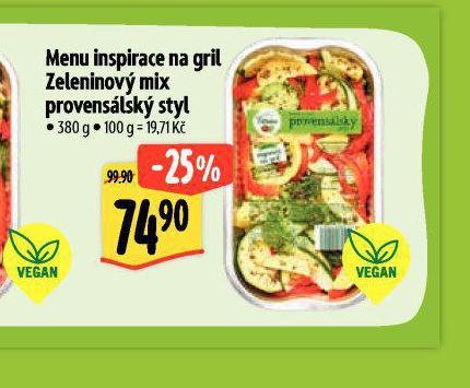 MENU INSPIRACE NA GRIL ZELENINOV MIX PROVENSLSK STYL