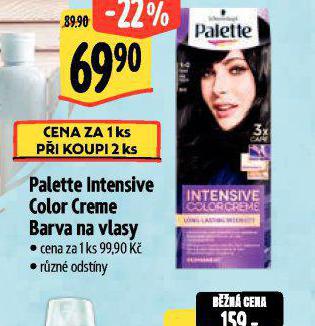 PALETTE INTENSIVE COLOR CREME BARVA NA VLASY