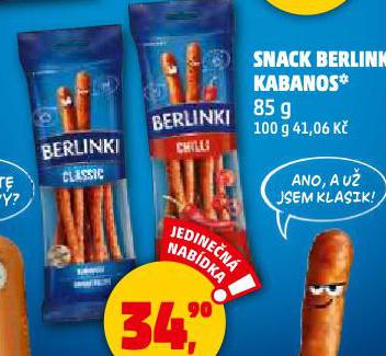 SNACK BERLINKI KABANOS