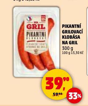 PIKANTN GRILOVAC KLOBSA NA GRIL