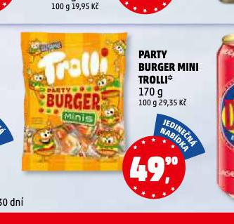 PARTY BURGER MINI TROLLI