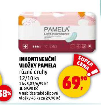 PAMELA INKONTINENN VLOKY
