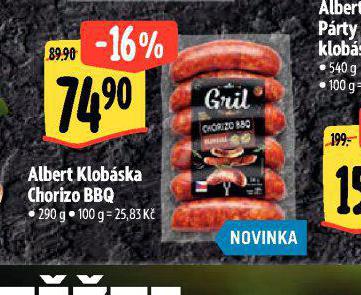 ALBERT KLOBSA CHORIZO BBQ