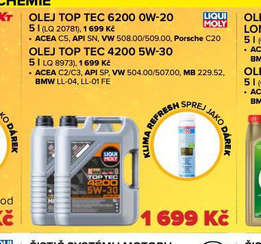 MOTOROV OLEJ TOP TEC 6200 0W-20