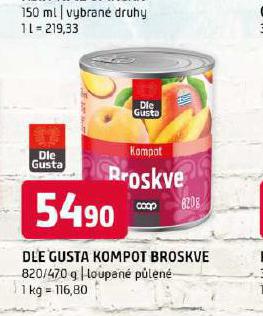 DLE GUSTA KOMPOT BROSKVE