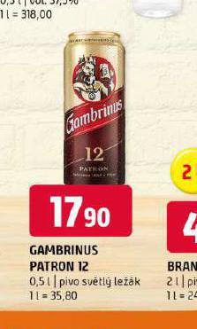 PIVO GAMBRINUS PATRON 12