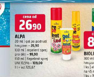 ALPA GEL PO BODNUT HMYZEM