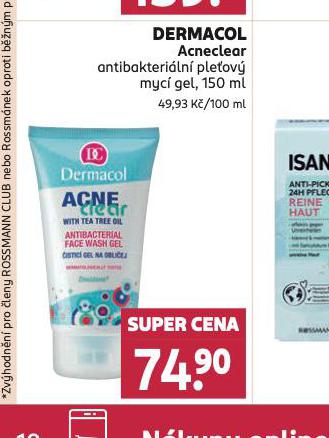 DERMACOL ACNECLEAR ANTIBAKTERILN PLEOV MYC GEL