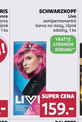 SCHWARKOPF LIVE BARVA NA VLASY