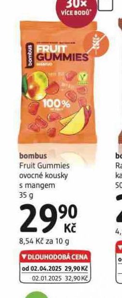 BOMBUS FRUIT GUMMIES OVOCN KOUSKY S MANGEM