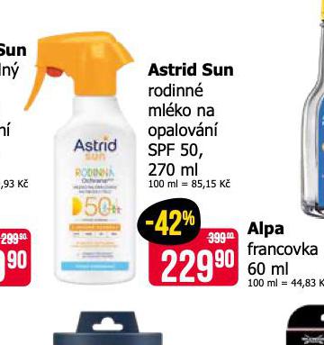 ASTRID SUN RODINN MLKO NA OPALOVN