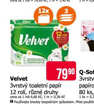 VELVET TOALETN PAPR
