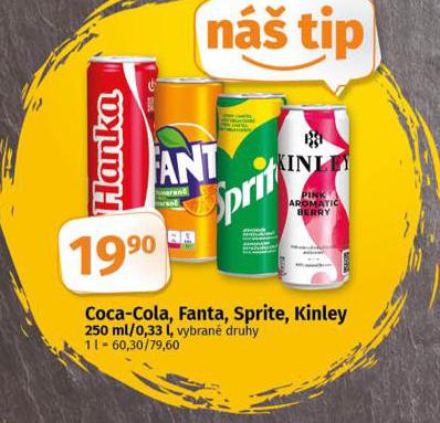 COCA COLA, FANTA, SPRITE, KINLEY