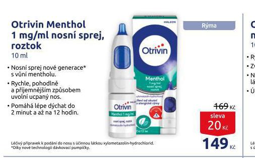 OTRIVIN MENTHOL NOSN SPREJ149