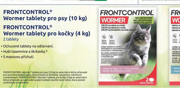 FRONTCONTROL WORMER TABLETY PRO KOKY 4 KG