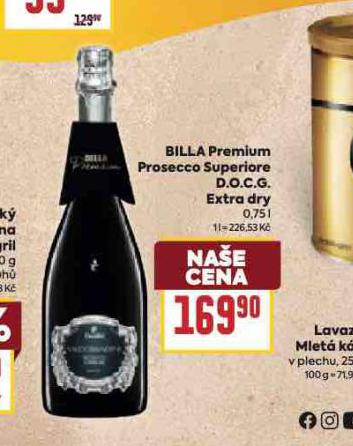 BILLA PREMIUM PROSECCO SUPERIORE D.O.C.G. EXTRA DRY