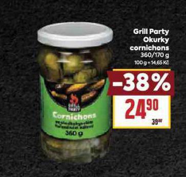 GRILL PARTY OKURKY CORNICHONS