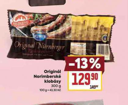 ORIGINL NORIMBERSK KLOBSY