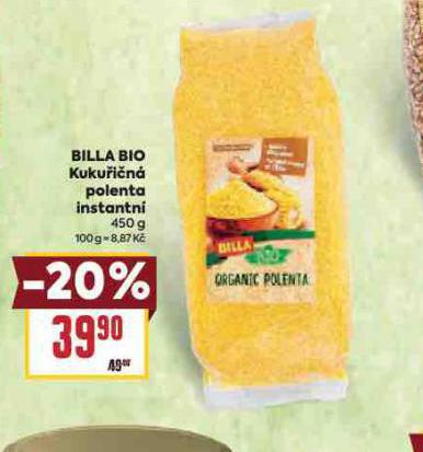 BILLA BIO KUKUIN POLENTA INSTANTN