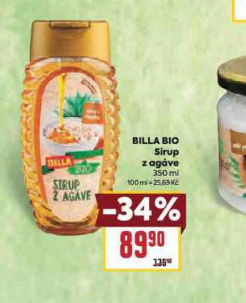 BILLA BIO SIRUP Z AGVE