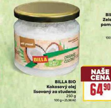 BILLA BIO KOKOSOV OLEJ LISOVAN ZA STUDENA