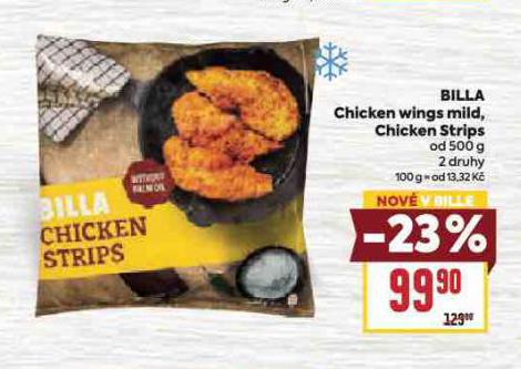 BILLA CHICEKN WINGS MILD, CHICKEN STRIPS